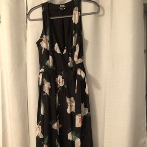 Midi floral banana wrap dress!
